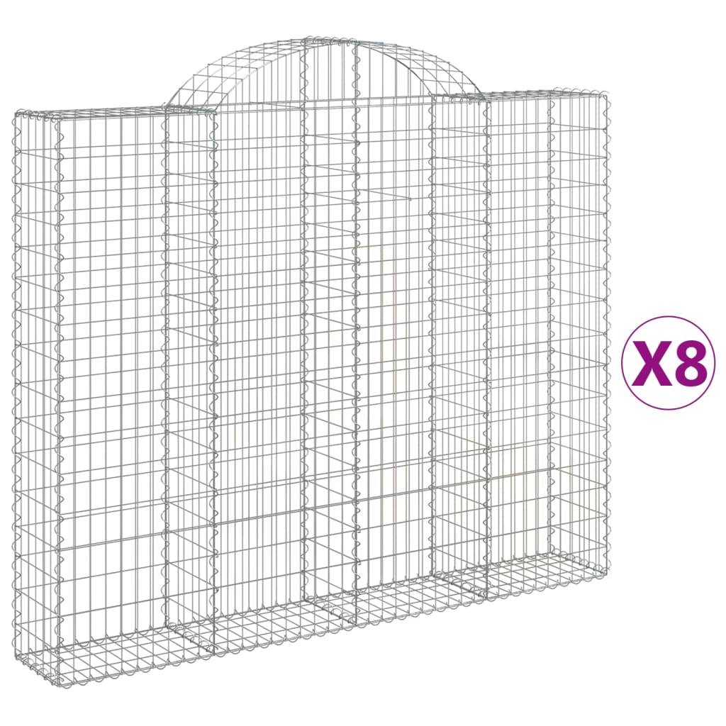 Schanskorven 8 st gewelfd 200x30x160/180 cm ijzer