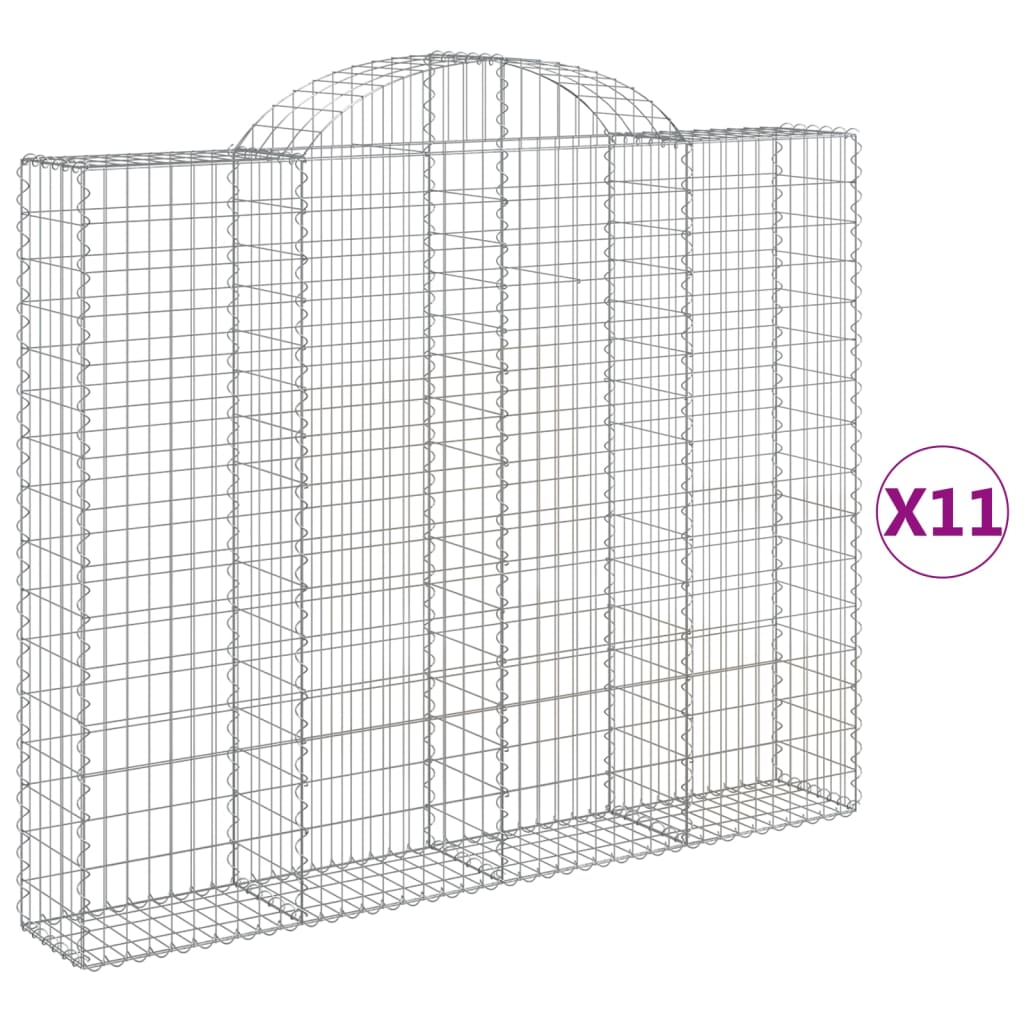 Schanskorven 11 st gewelfd 200x30x160/180 cm ijzer