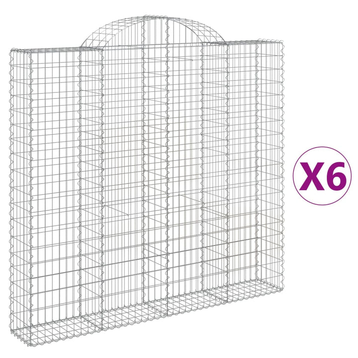 Schanskorven 6 st gewelfd 200x30x180/200 cm ijzer