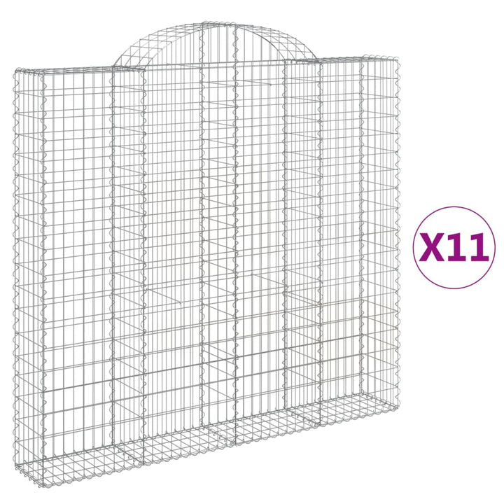 Schanskorven 11 st gewelfd 200x30x180/200 cm ijzer