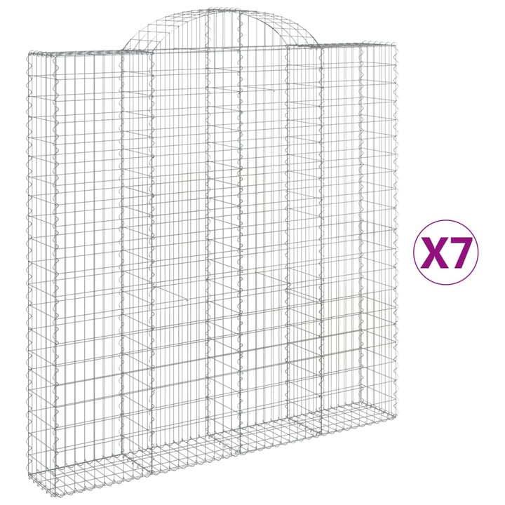 Schanskorven 7 st gewelfd 200x30x200/220 cm ijzer