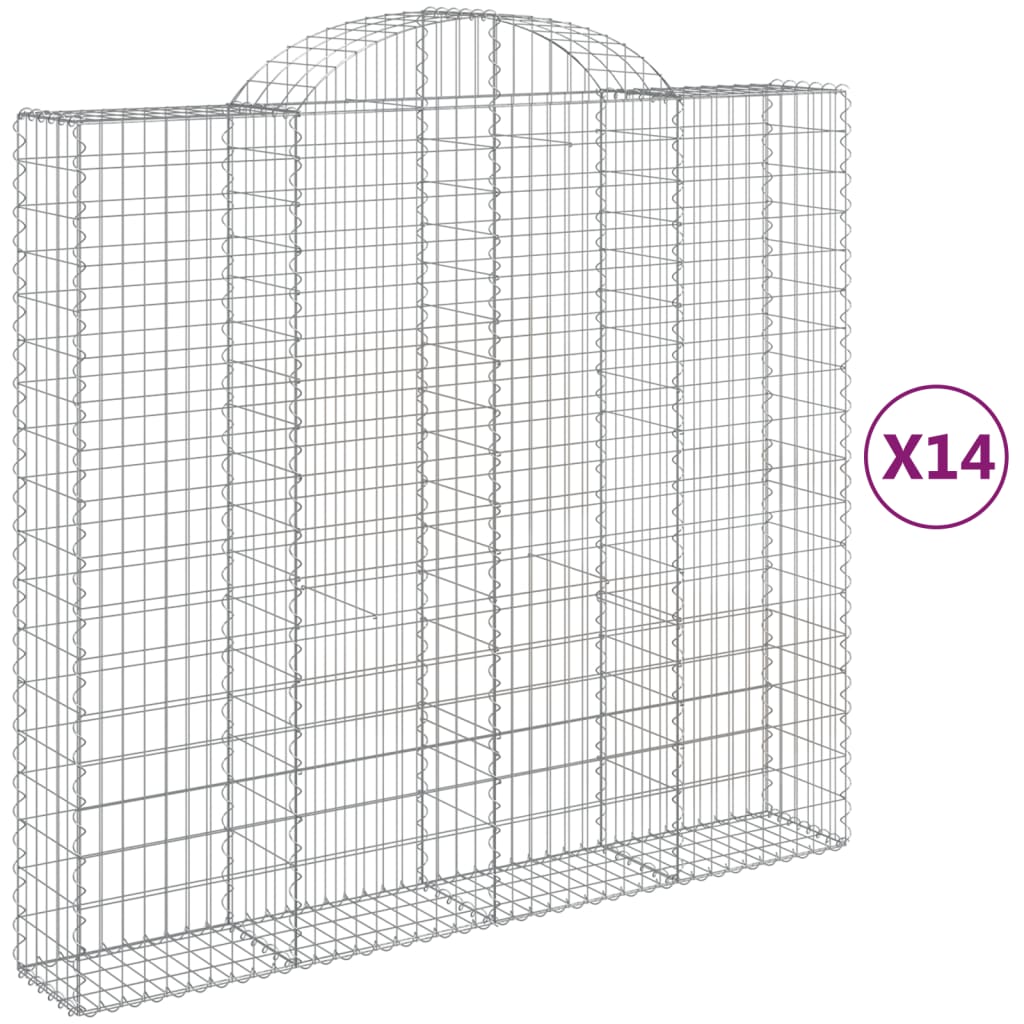 Schanskorven 14 st gewelfd 200x50x180/200 cm ijzer