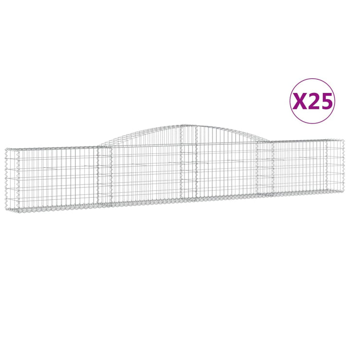 Schanskorven 25 st gewelfd 400x30x60/80 cm ijzer