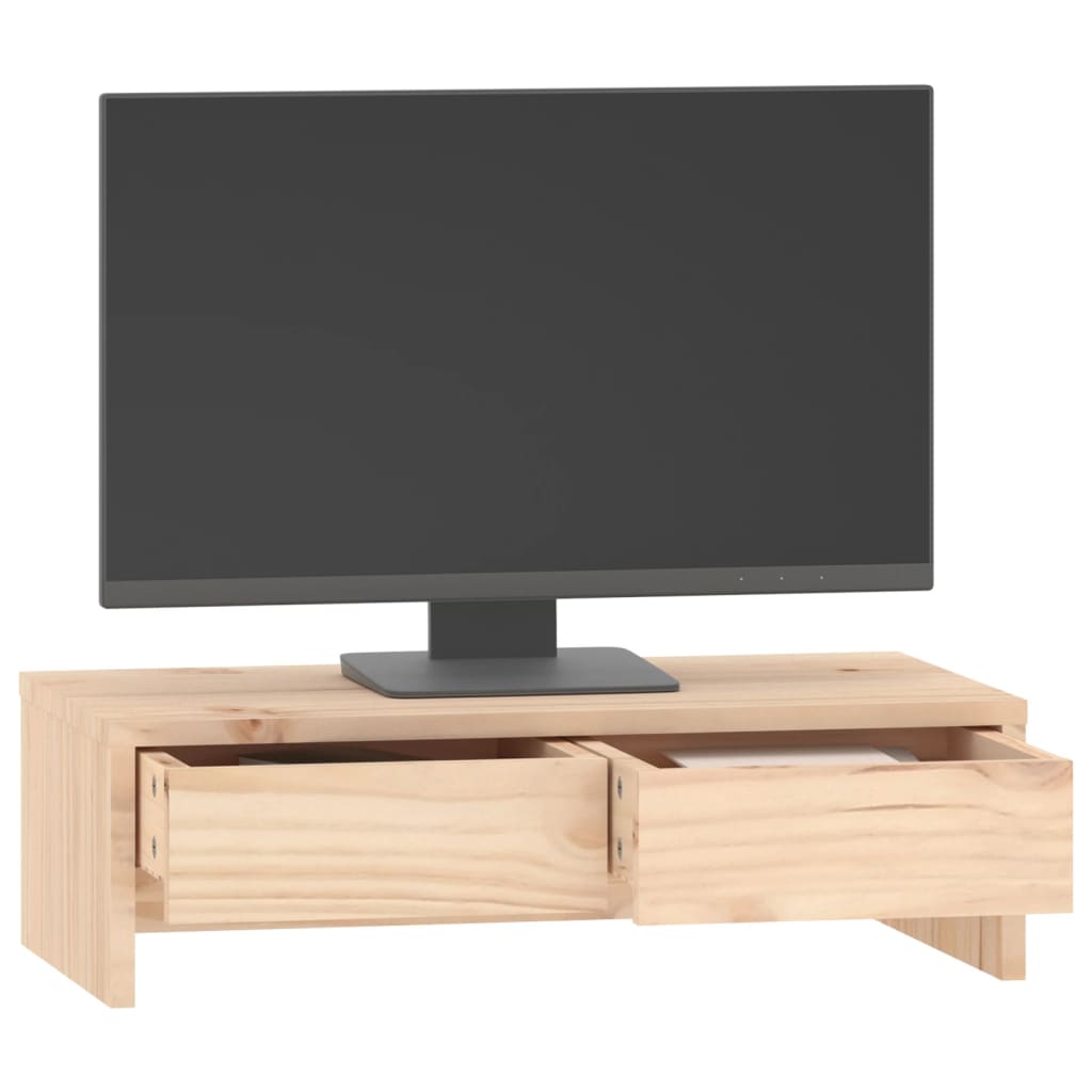 Monitorstandaard 50x27x15 cm massief grenenhout