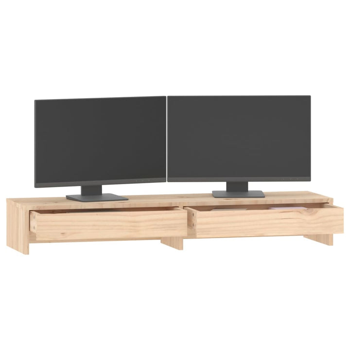 Monitorstandaard 100x27x15 cm massief grenenhout