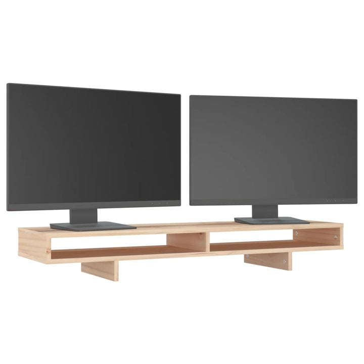 Monitorstandaard 100x27x14 cm massief grenenhout