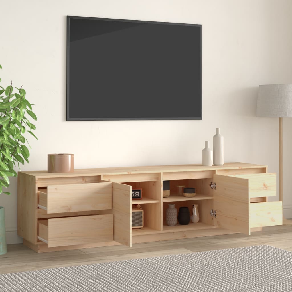 Tv-meubel 176x37x47,5 cm massief groenhout