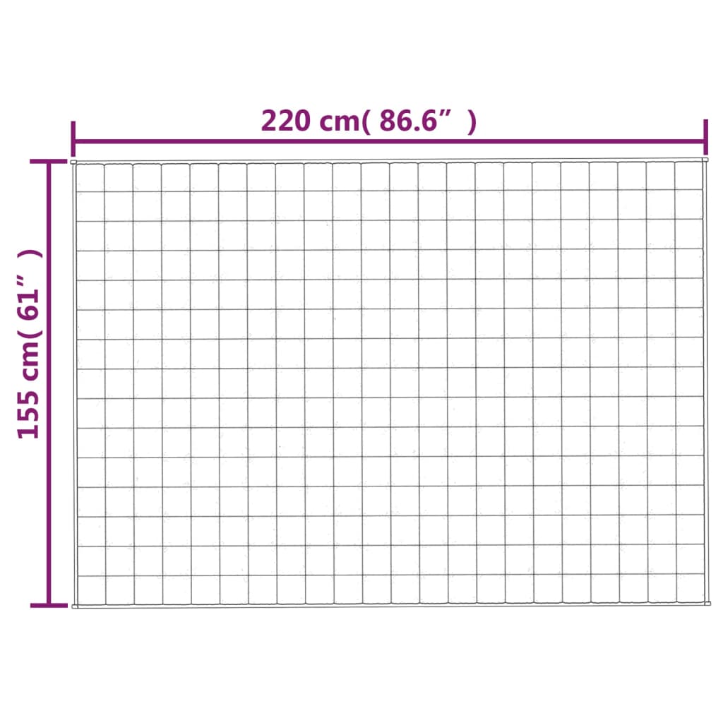 Verzwaringsdeken 155x220 cm 11 kg stof grijs