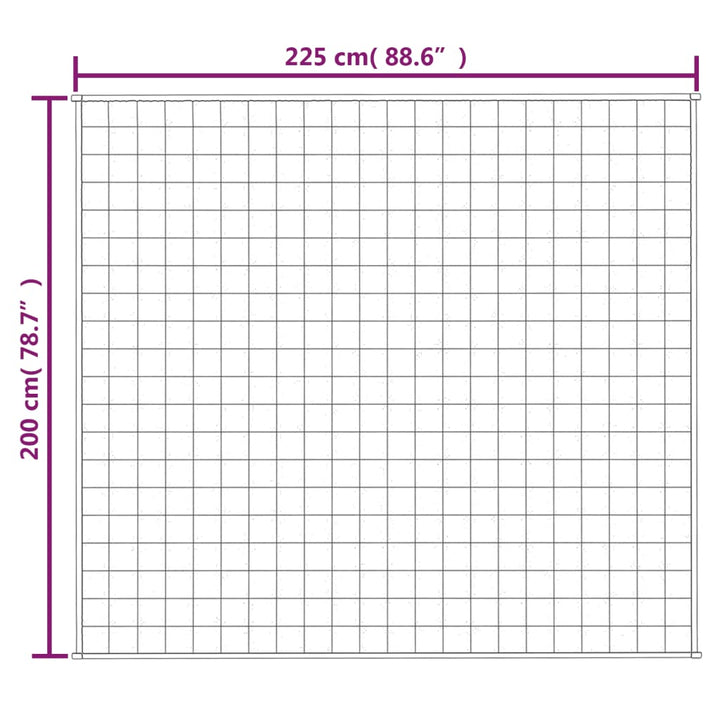 Verzwaringsdeken 200x225 cm 9 kg stof grijs