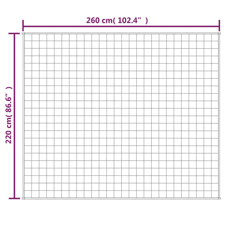 Verzwaringsdeken 220x260 cm 15 kg stof grijs