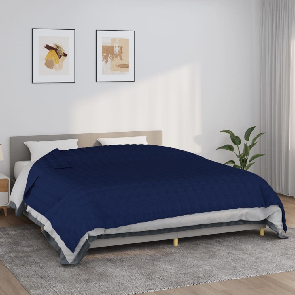 Verzwaringsdeken 235x290 cm 11 kg stof blauw