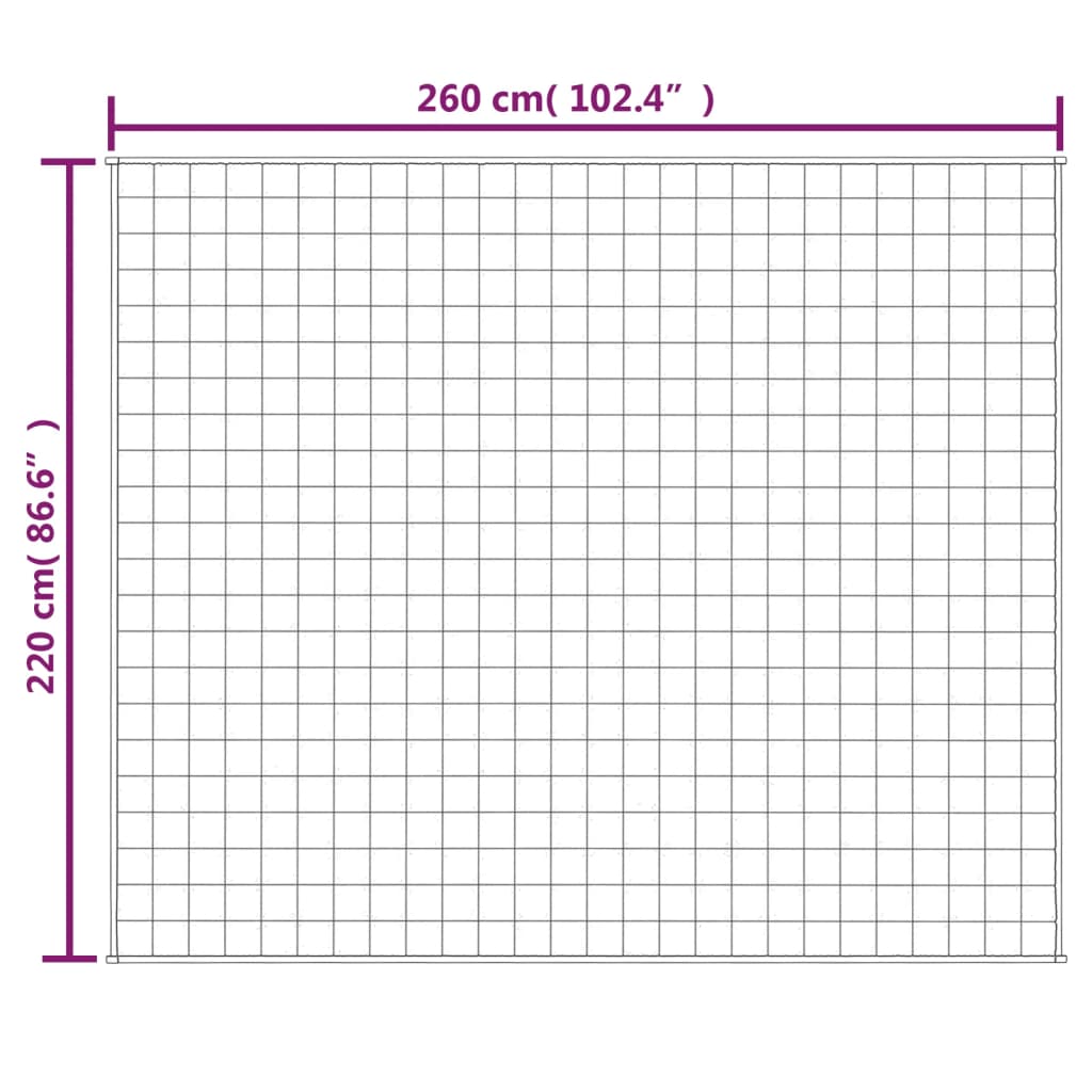 Verzwaringsdeken 220x260 cm 15 kg stof lichtcrèmekleurig