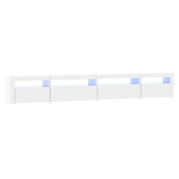 Tv-meubel met LED-verlichting 270x35x40 cm hoogglans wit