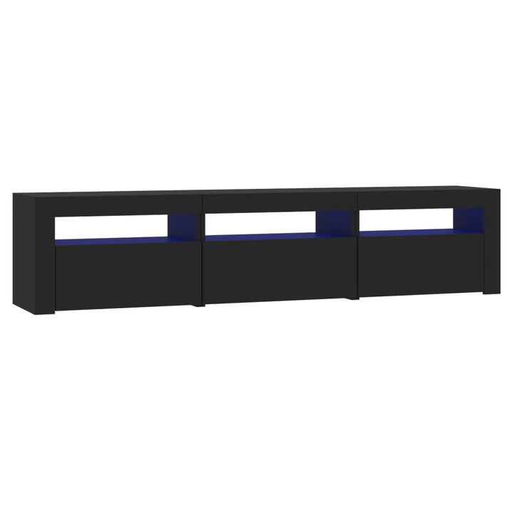 Tv-meubel met LED-verlichting 180x35x40 cm zwart