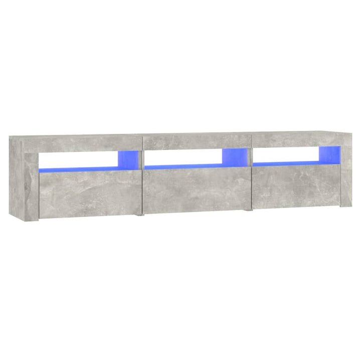 Tv-meubel met LED-verlichting 180x35x40 cm betongrijs