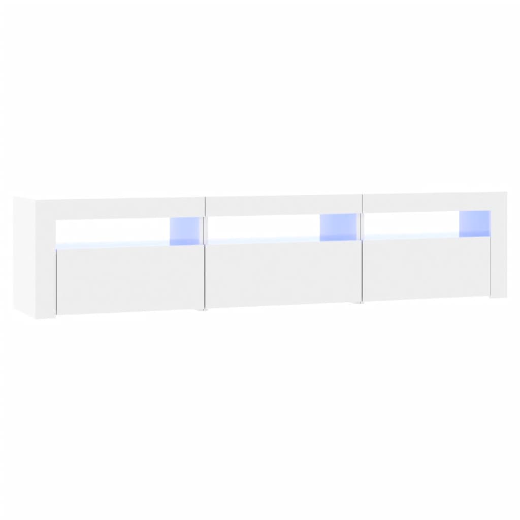 Tv-meubel met LED-verlichting 180x35x40 cm hoogglans wit