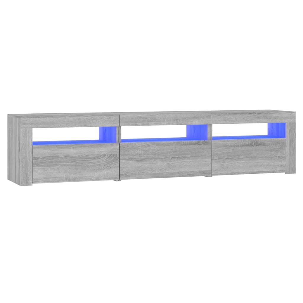 Tv-meubel met LED-verlichting 180x35x40 cm grijs sonoma eiken