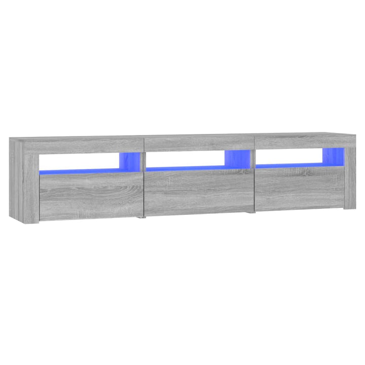 Tv-meubel met LED-verlichting 180x35x40 cm grijs sonoma eiken