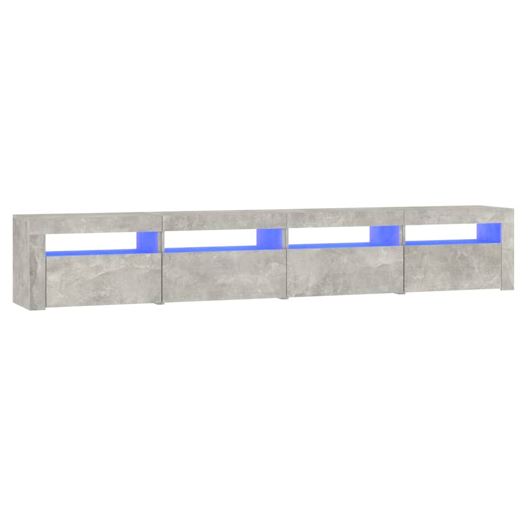 Tv-meubel met LED-verlichting 240x35x40 cm betongrijs