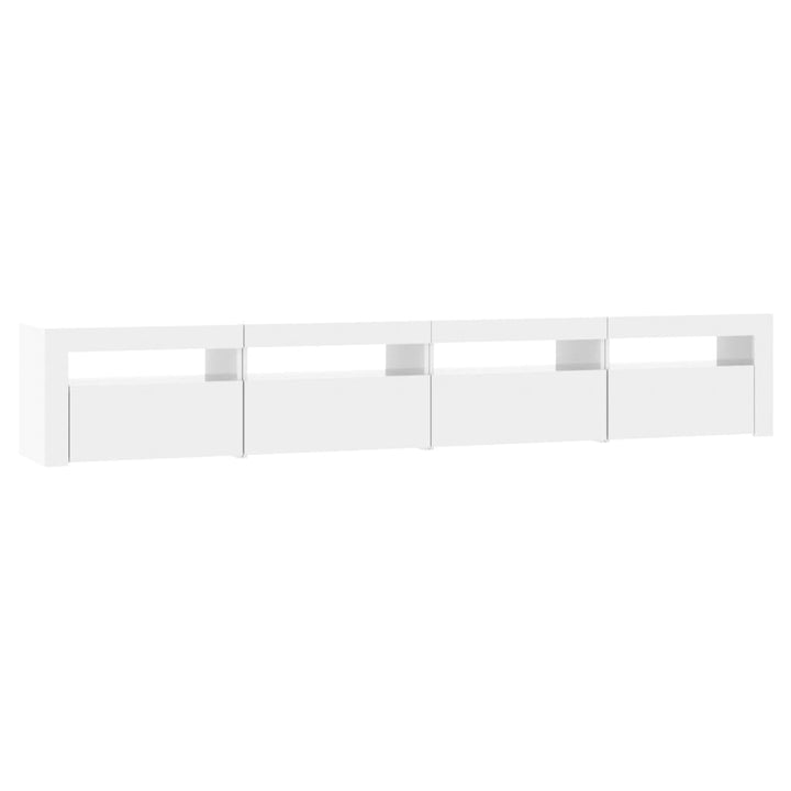 Tv-meubel met LED-verlichting 240x35x40 cm hoogglans wit