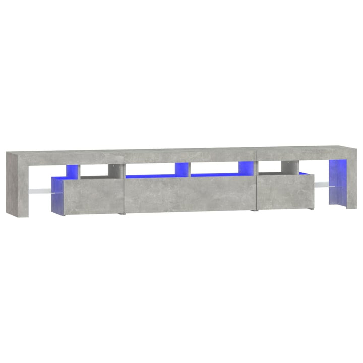 Tv-meubel met LED-verlichting 230x36,5x40 cm betongrijs