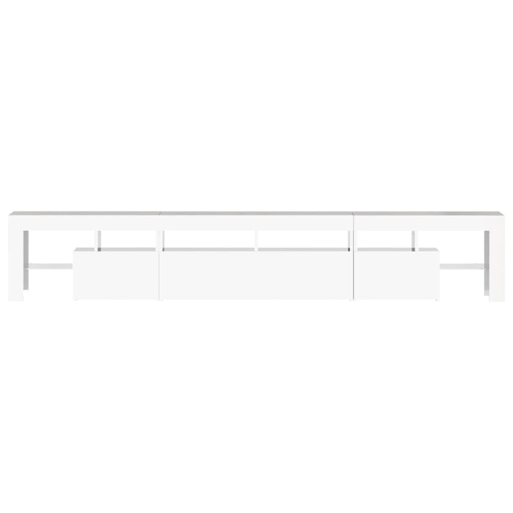 Tv-meubel met LED-verlichting 230x36,5x40 cm hoogglans wit