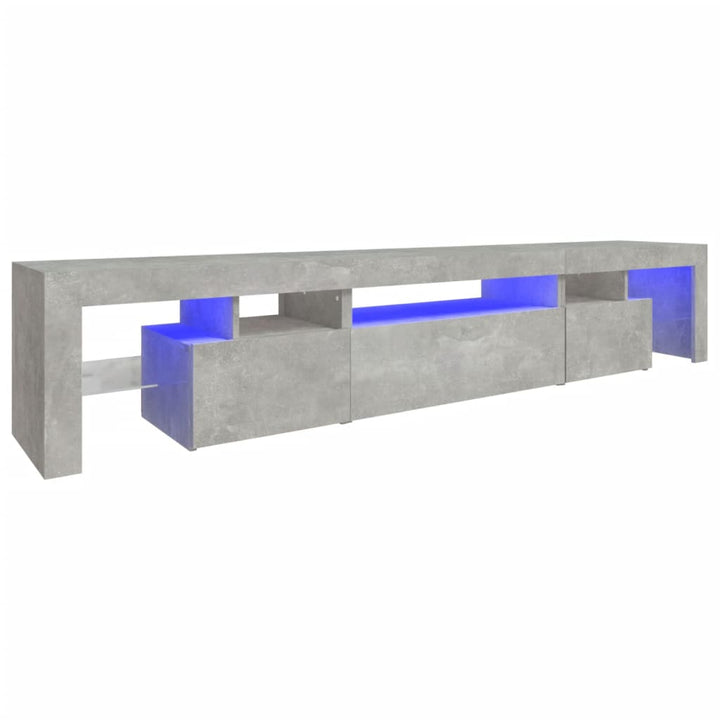 Tv-meubel met LED-verlichting 215x36,5x40 cm betongrijs