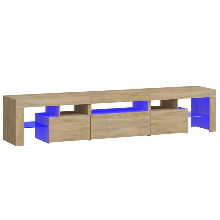 Tv-meubel met LED-verlichting 200x36,5x40cm sonoma eikenkleurig