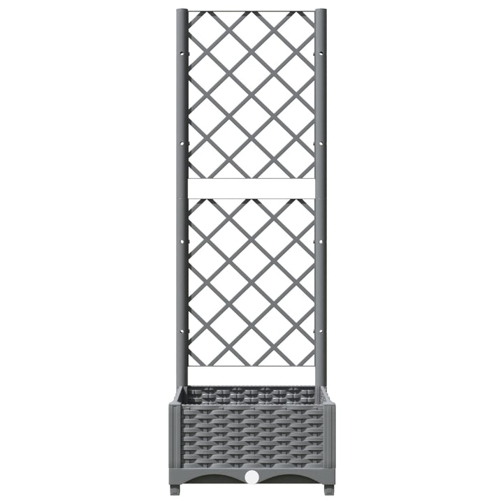 Plantenbak met latwerk 40x40x121,5 cm polypropeen