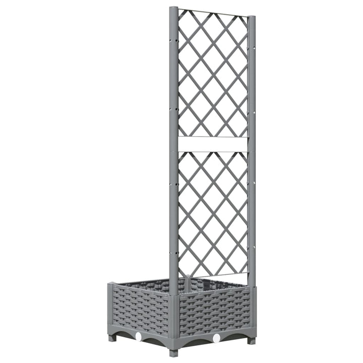 Plantenbak met latwerk 40x40x121,5 cm polypropeen