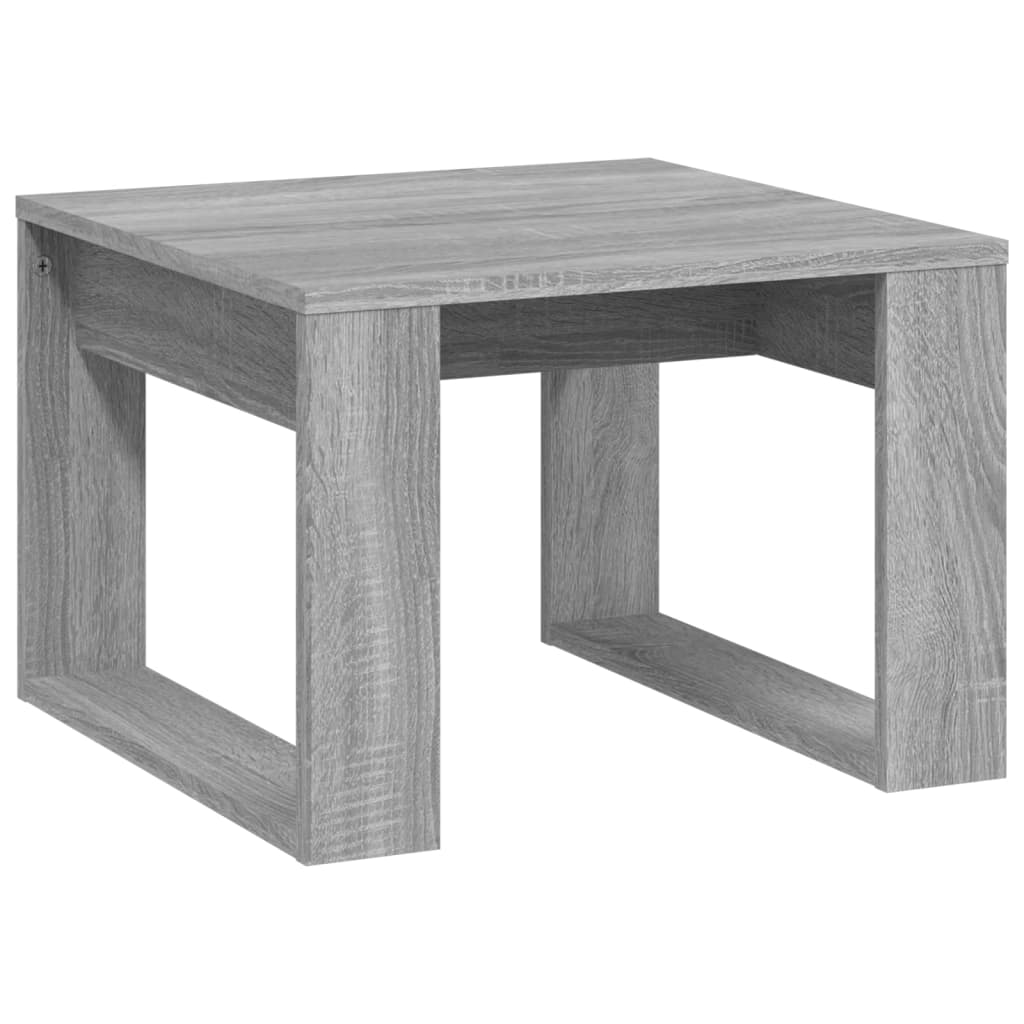 Bijzettafel 50x50x35 cm bewerkt hout grijs sonoma eikenkleurig