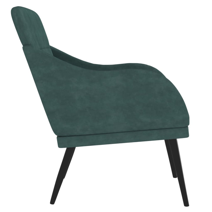 Fauteuil 63x76x80 cm fluweel donkergroen