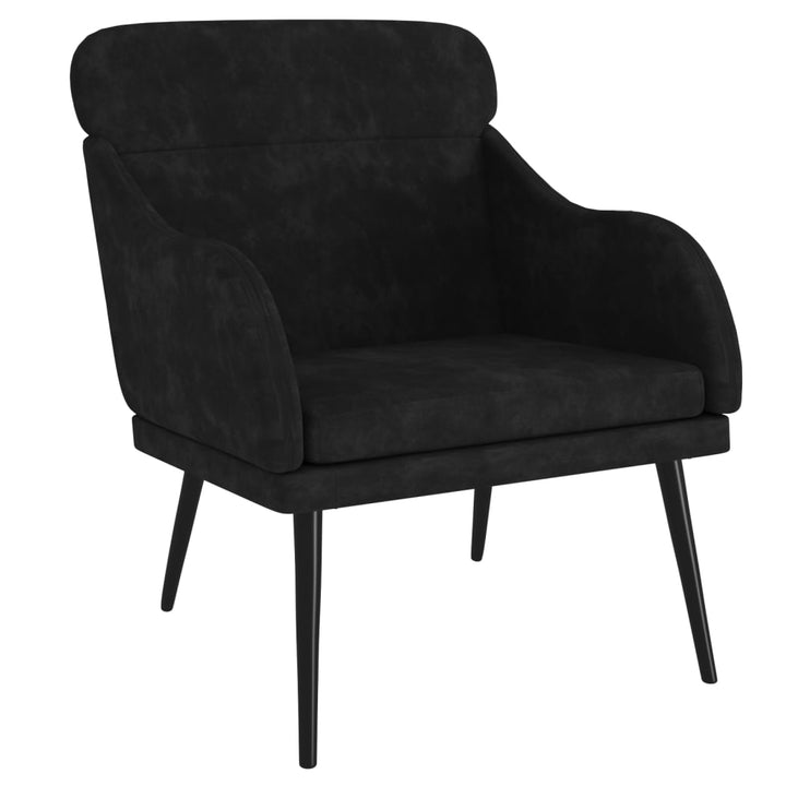 Fauteuil 63x76x80 cm fluweel zwart