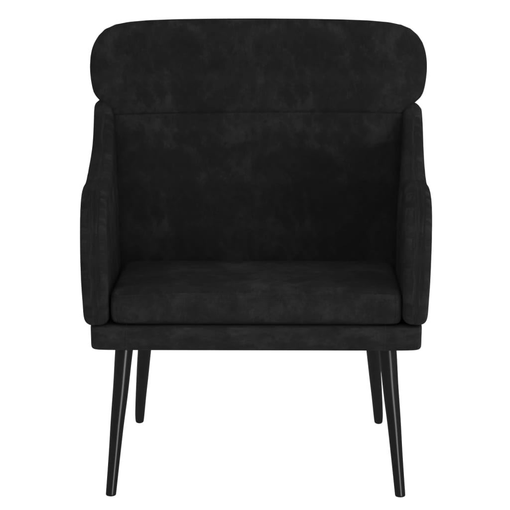 Fauteuil 63x76x80 cm fluweel zwart