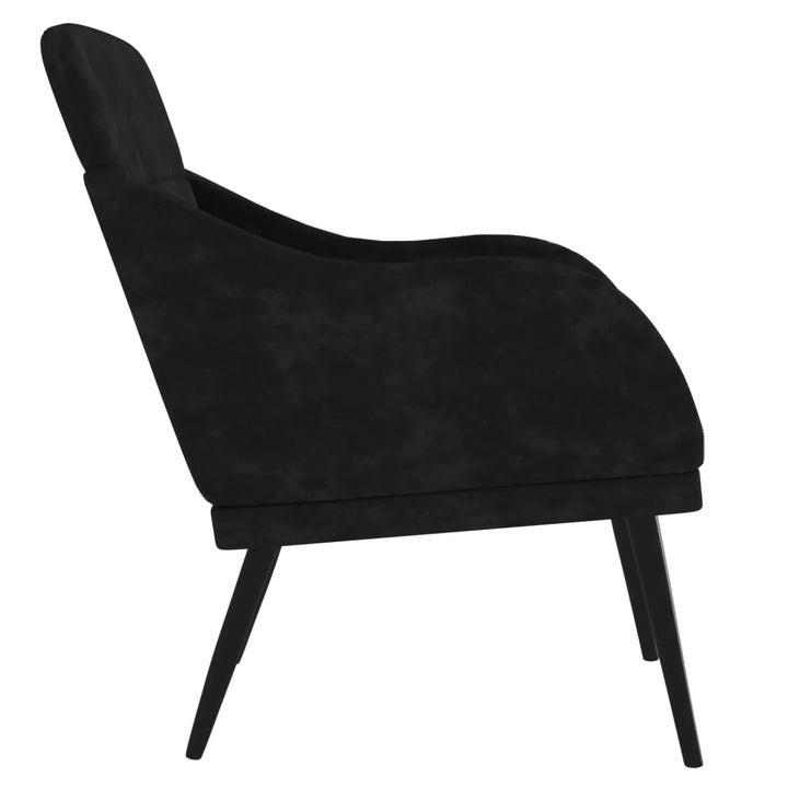 Fauteuil 63x76x80 cm fluweel zwart