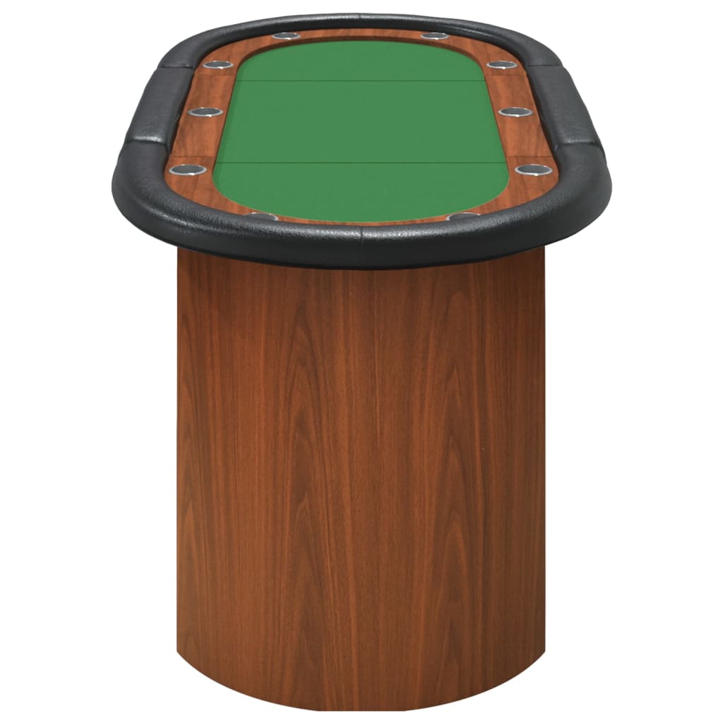 Pokertafel voor 10 spelers 160x80x75 cm groen