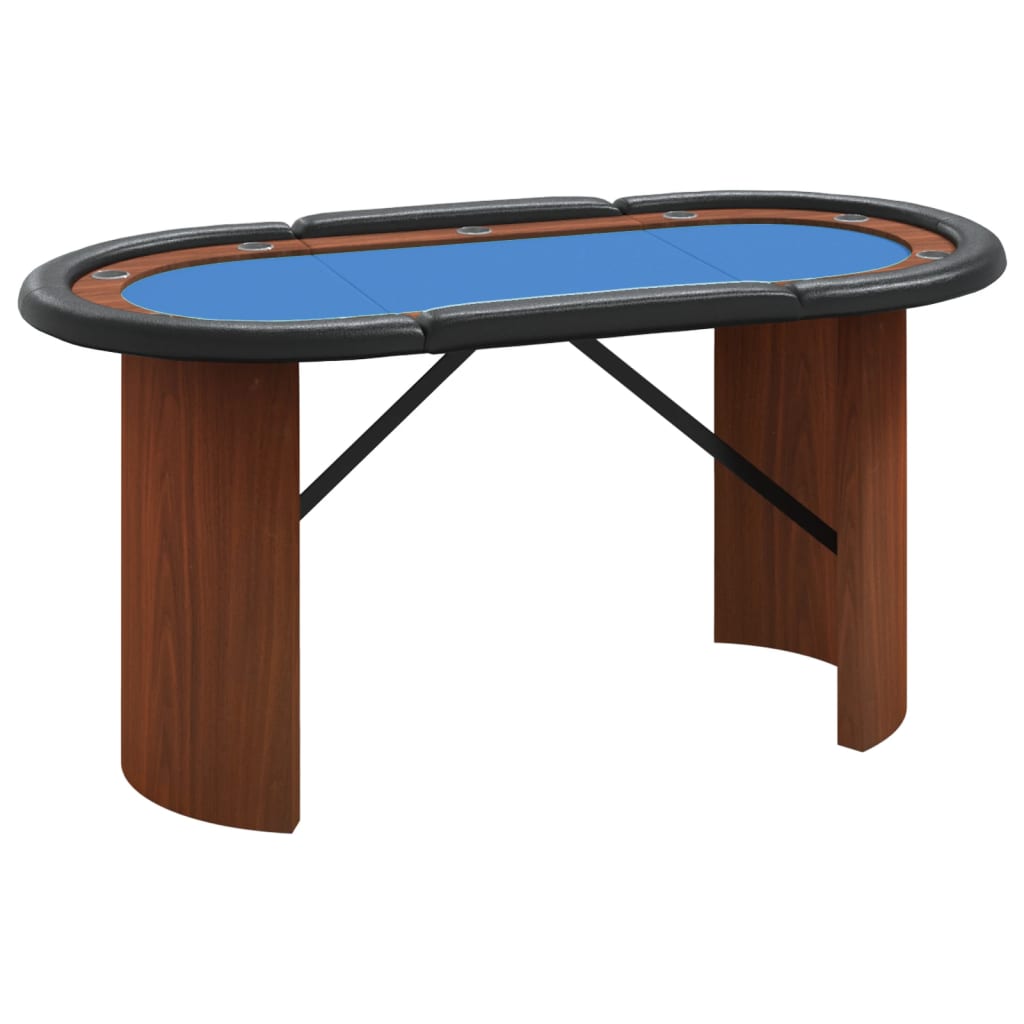 Pokertafel voor 10 spelers 160x80x75 cm blauw