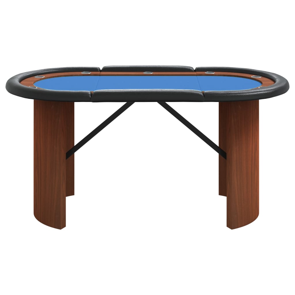 Pokertafel voor 10 spelers 160x80x75 cm blauw