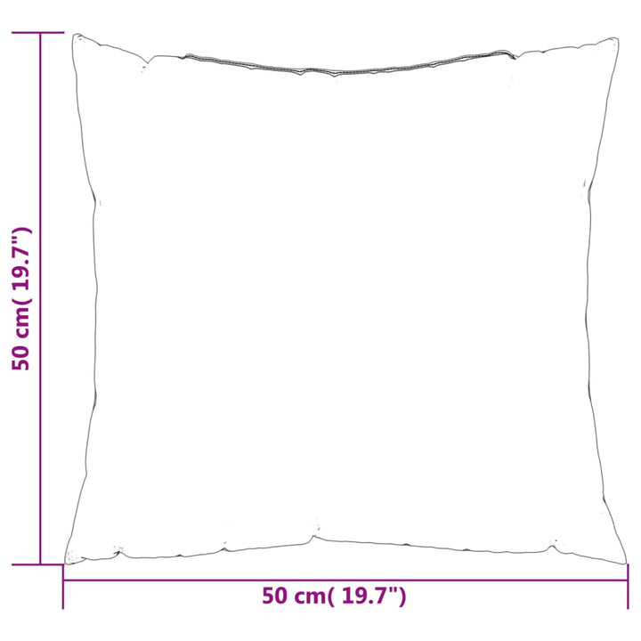 Bankkussens 4 st bladpatroon 50x50 cm stof