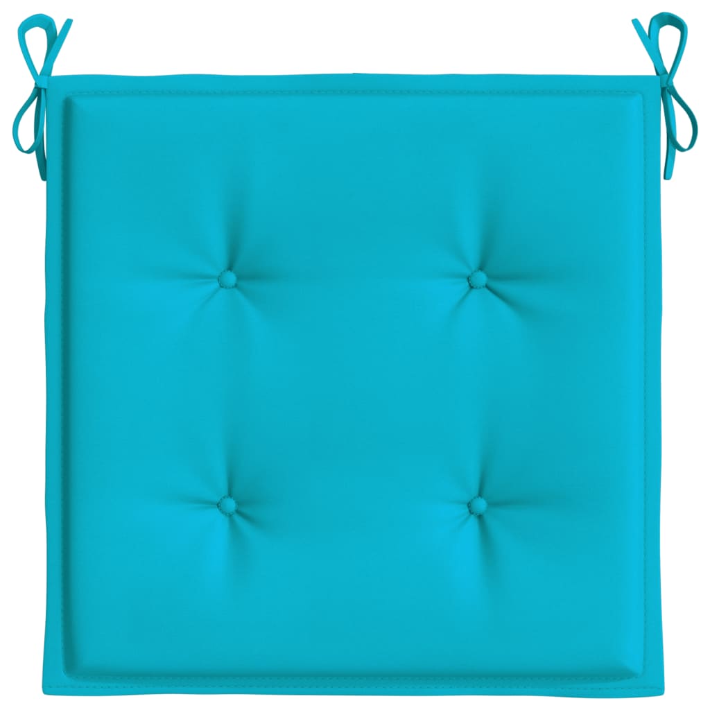 Tuinstoelkussens 4 st 40x40x3 cm stof turquoise