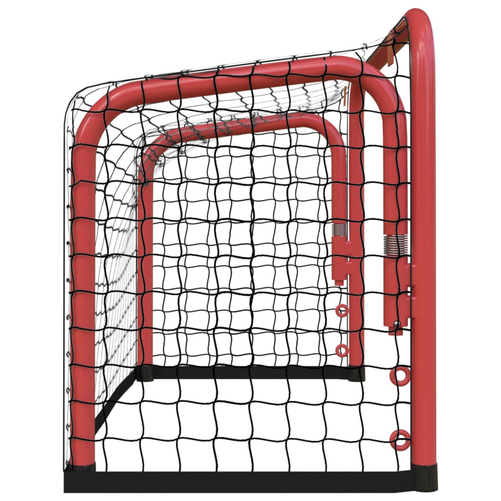 Hockeydoel met net 68x32x47 cm staal en polyester rood en zwart