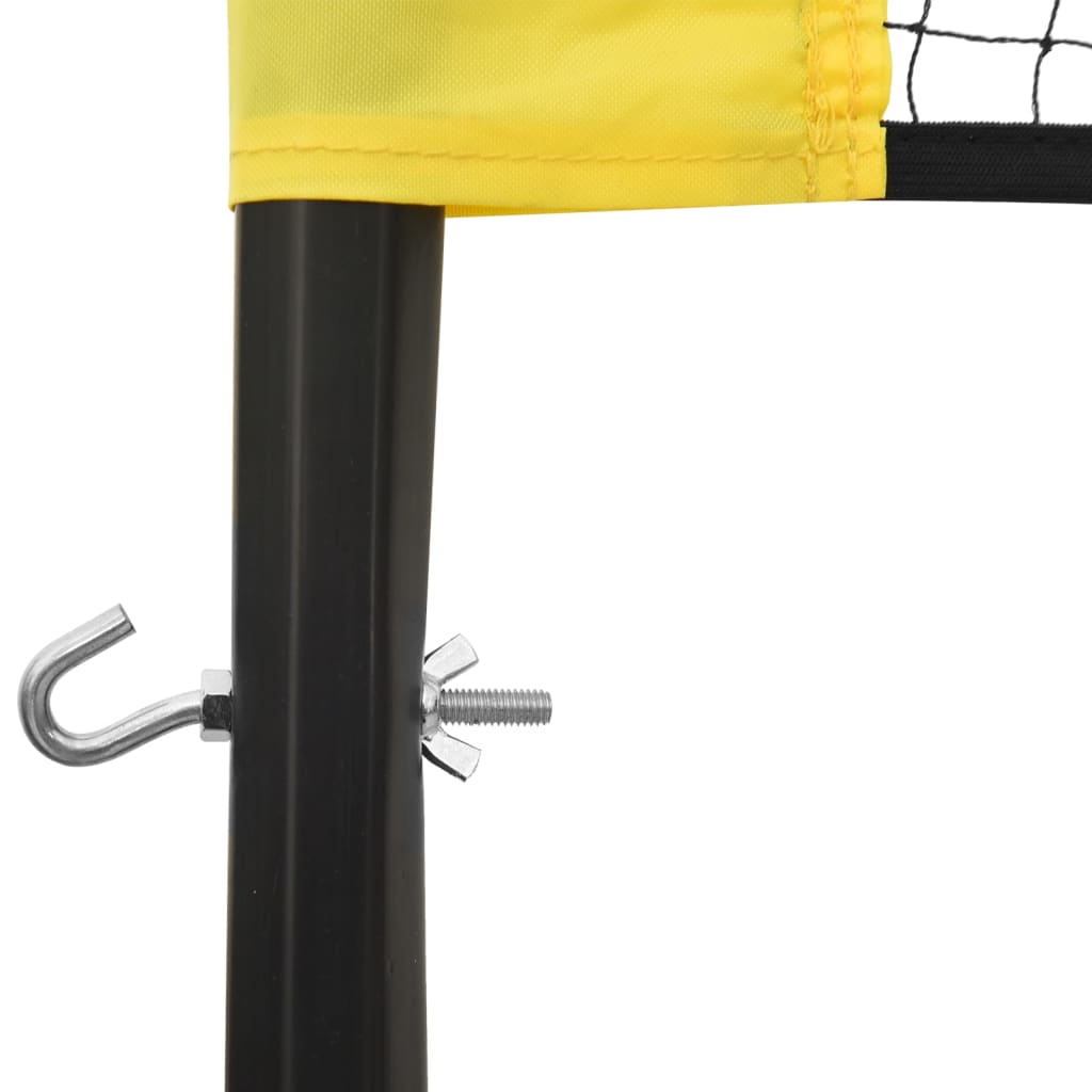 Volleybalnet 823x244 cm PE-stof geel en zwart
