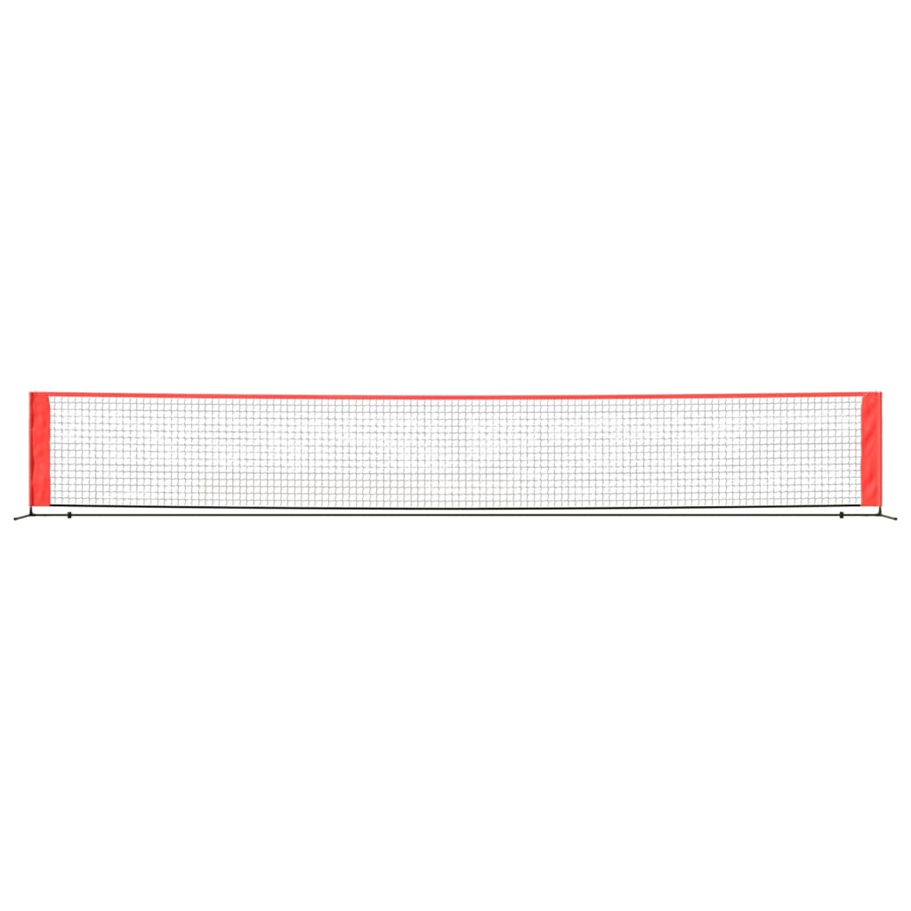 Tennisnet 600x100x87 cm polyester zwart en rood