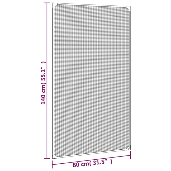 Insectenhor voor ramen magnetisch 80x140 cm wit