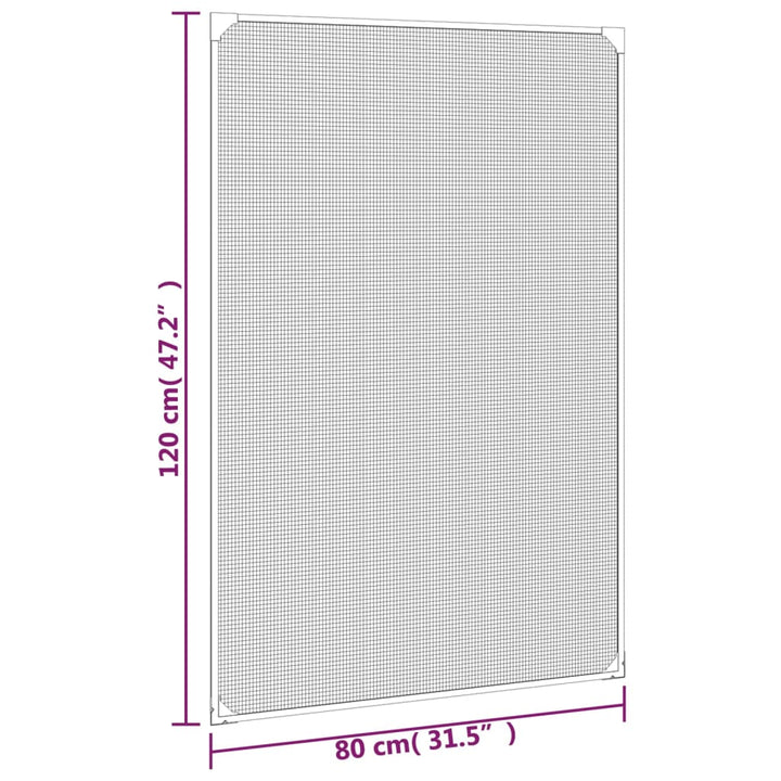 Insectenhor voor ramen magnetisch 80x120 cm wit