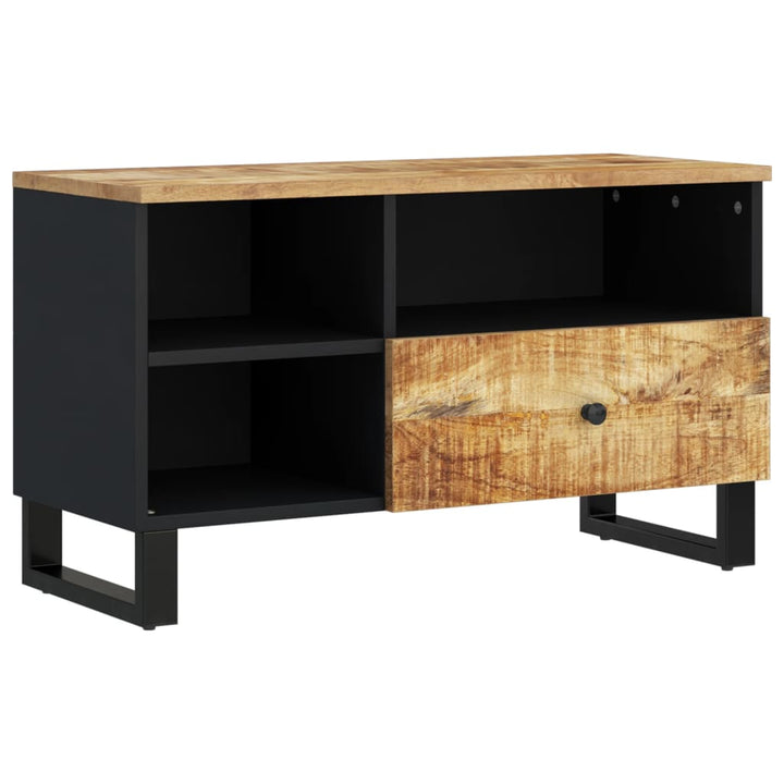 Tv-meubel 80x33x46 cm massief mangohout en bewerkt hout