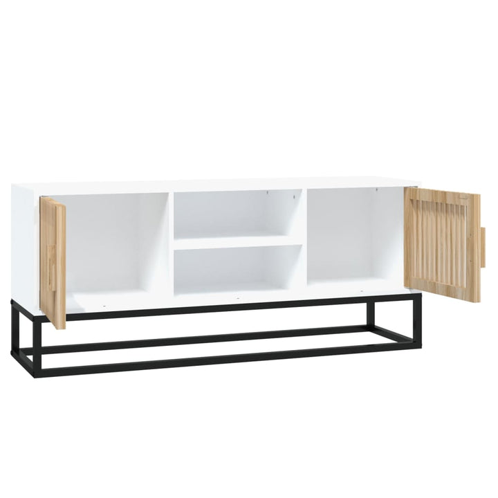 Tv-meubel 105x30x45 cm bewerkt hout wit