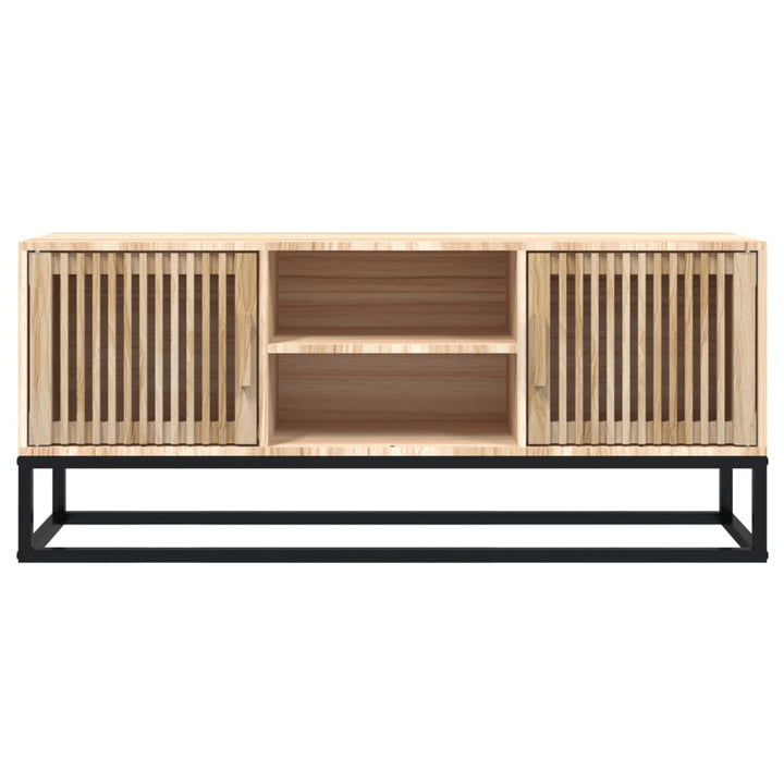 Tv-meubel 105x30x45 cm bewerkt hout en ijzer