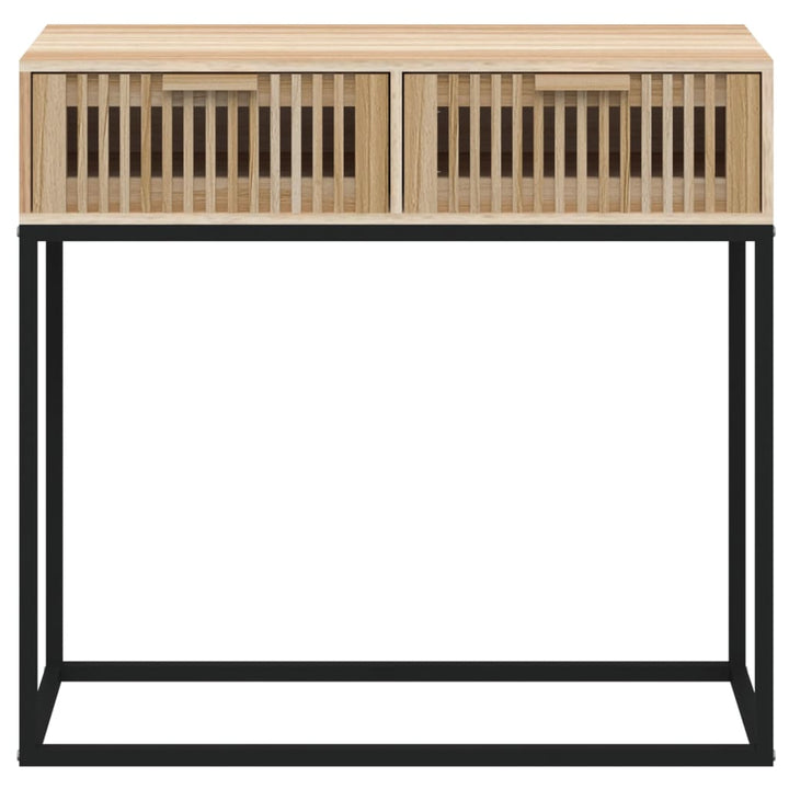 Wandtafel 80x30x75 cm bewerkt hout en ijzer