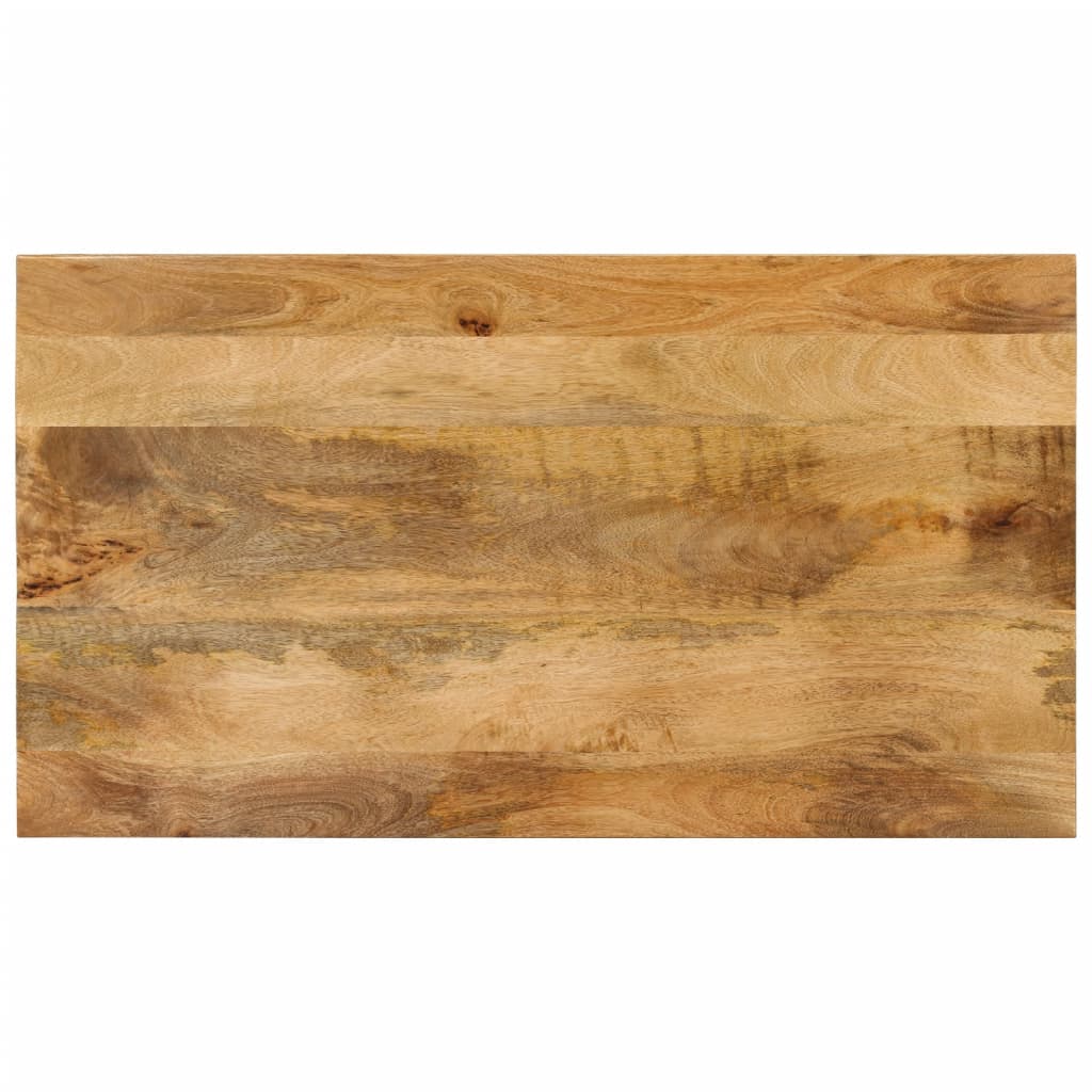 Salontafel 2-laags 100x55x38 cm massief mangohout en staal